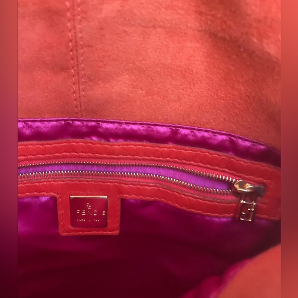 Fendi Mama Baguette Orange Suede Bag w/ Dustbag - Picture 4 of 11